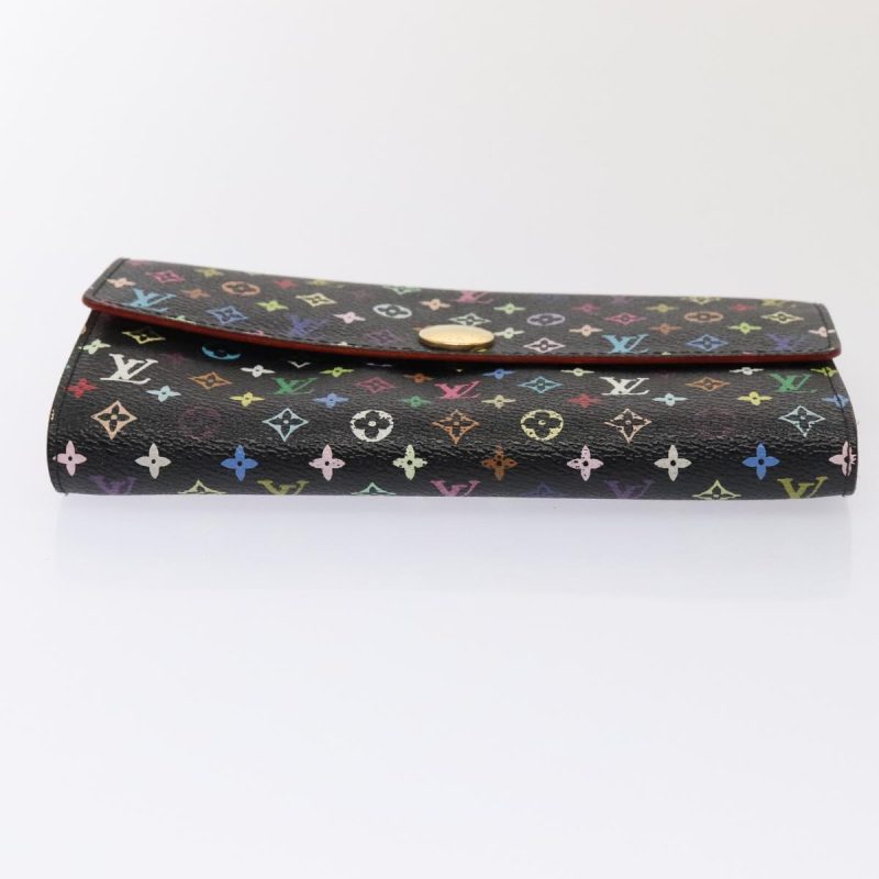 Louis Vuitton Multicolor Pochette Porte Monnaie Credit Black M60005 Auth 90393 - Image 6