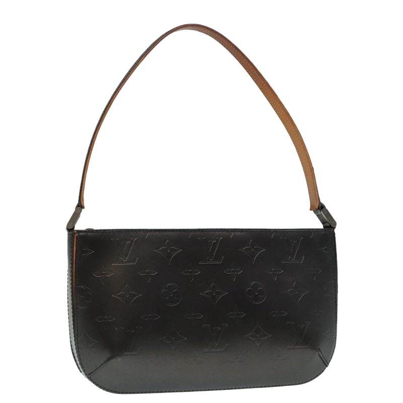 Louis Vuitton Monogram Mat Fowler Hand Bag Black M55142  90572