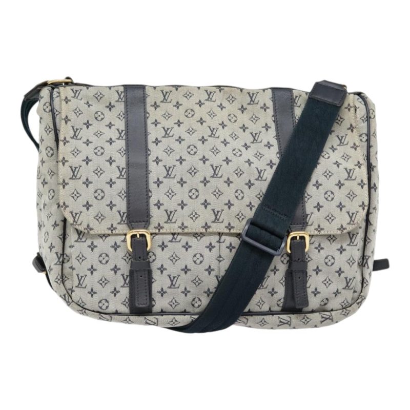 Louis Vuitton Monogram Mini Sac Maman Shoulder Bag Blue M42350  90601