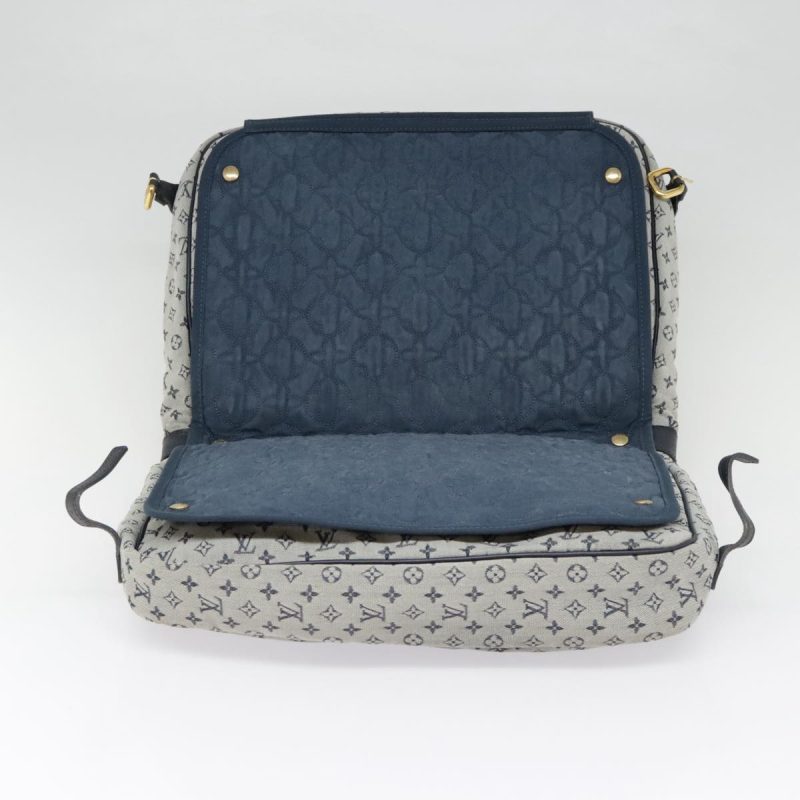Louis Vuitton Monogram Mini Sac Maman Shoulder Bag Blue M42350  90601 - Image 9