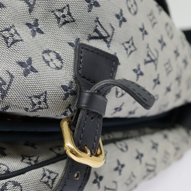 Louis Vuitton Monogram Mini Sac Maman Shoulder Bag Blue M42350  90601 - Image 5