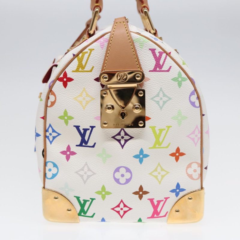 Louis Vuitton Monogram Multicolor Speedy 30 Hand Bag White M92643  90665A - Image 4