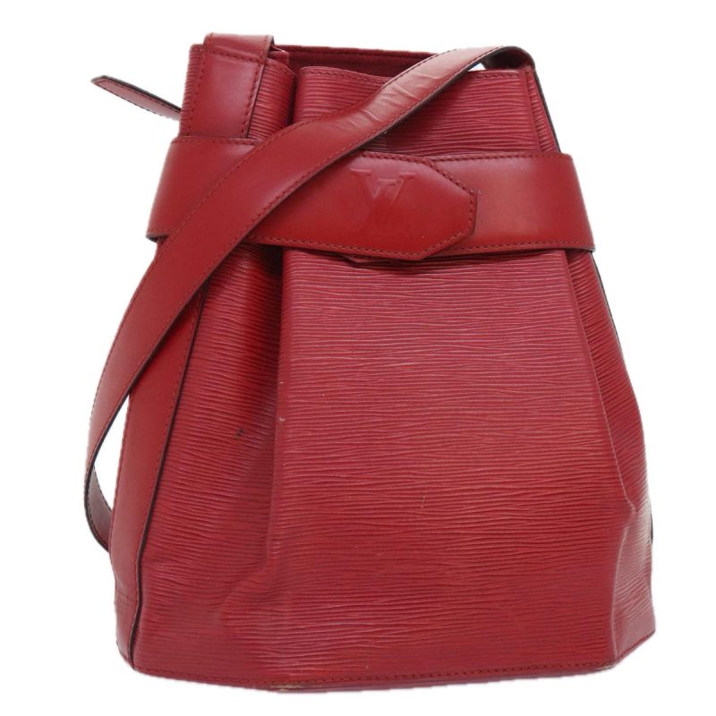 Louis Vuitton Epi Sac Depaule PM Shoulder Bag Red M80207  90742