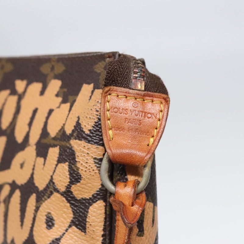 Louis Vuitton Monogram Graffiti Pochette Accessoires Orange M92193  90929 - Image 9