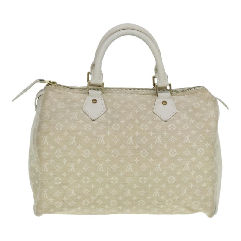 Louis Vuitton Monogram Mini Lin Speedy 30 Bag White Dunne M95319  90964 - Image 2