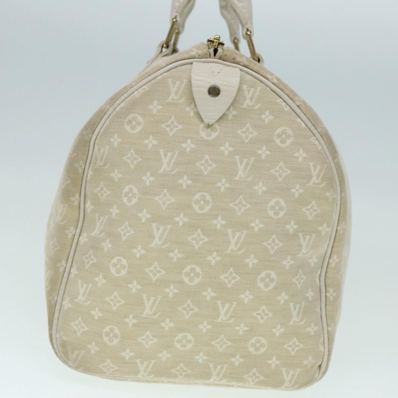 Louis Vuitton Monogram Mini Lin Speedy 30 Bag White Dunne M95319  90964 - Image 4