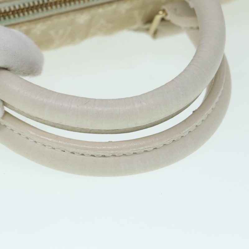Louis Vuitton Monogram Mini Lin Speedy 30 Bag White Dunne M95319  90964 - Image 9
