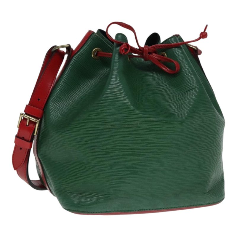 Louis Vuitton Epi Petit Noe Shoulder Bag Bicolor Green Red M44147  90986