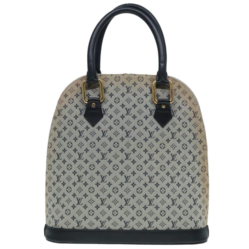 Louis Vuitton Monogram Mini Alma Haut Hand Bag Blue M92202  91045 - Image 2