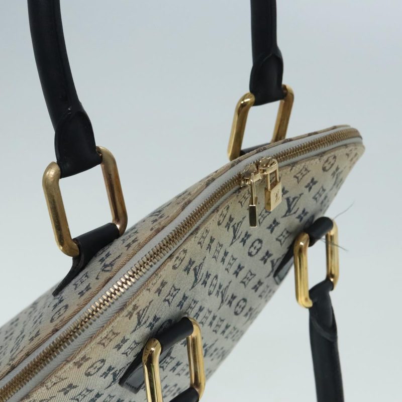 Louis Vuitton Monogram Mini Alma Haut Hand Bag Blue M92202  91045 - Image 6