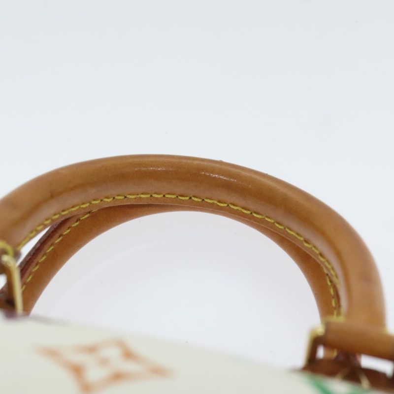 Louis Vuitton Monogram Multicolor Mini Speedy Hand Bag White M92645 Auth 91168 - Image 8