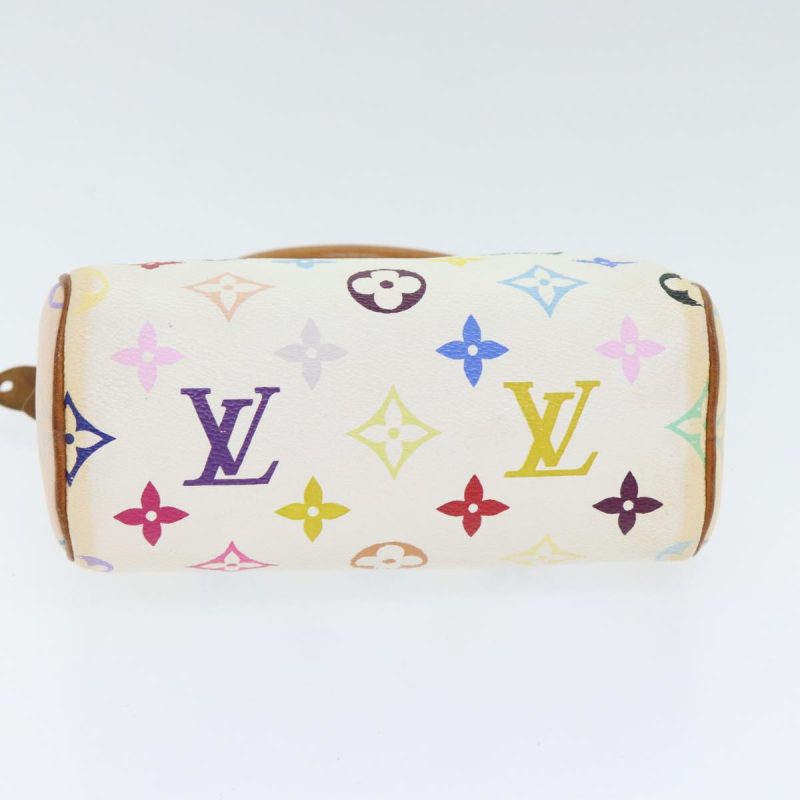 Louis Vuitton Monogram Multicolor Mini Speedy Hand Bag White M92645 Auth 91168 - Image 5