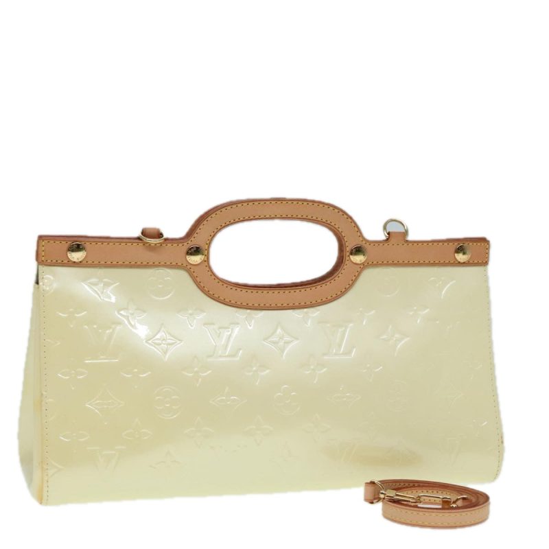 Louis Vuitton Monogram Vernis Roxbury Drive Hand Bag Perle M91374  91342