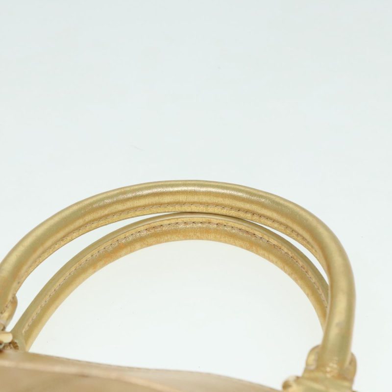 Louis Vuitton Suhari Lockit PM Hand Bag Leather Gold All M95433  91430 - Image 8