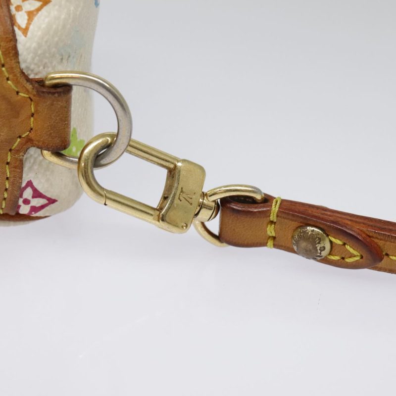 Louis Vuitton Monogram Multicolor Trousse Wapity Pouch White M58033 Auth 91572 - Image 9