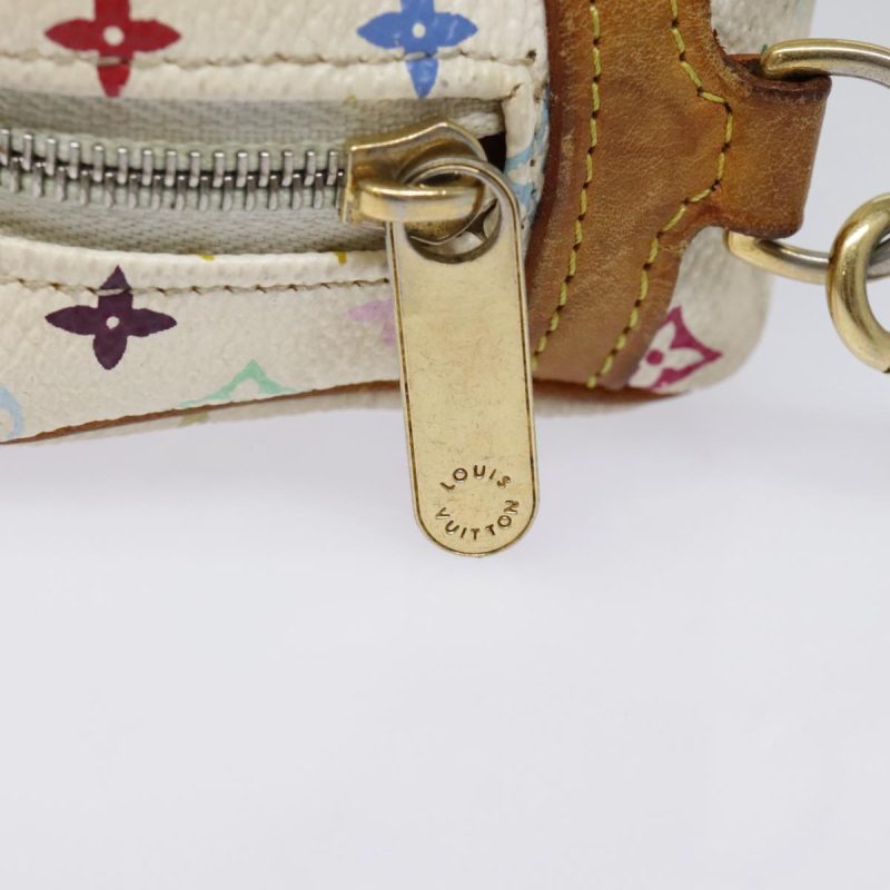 Louis Vuitton Monogram Multicolor Trousse Wapity Pouch White M58033 Auth 91572 - Image 10