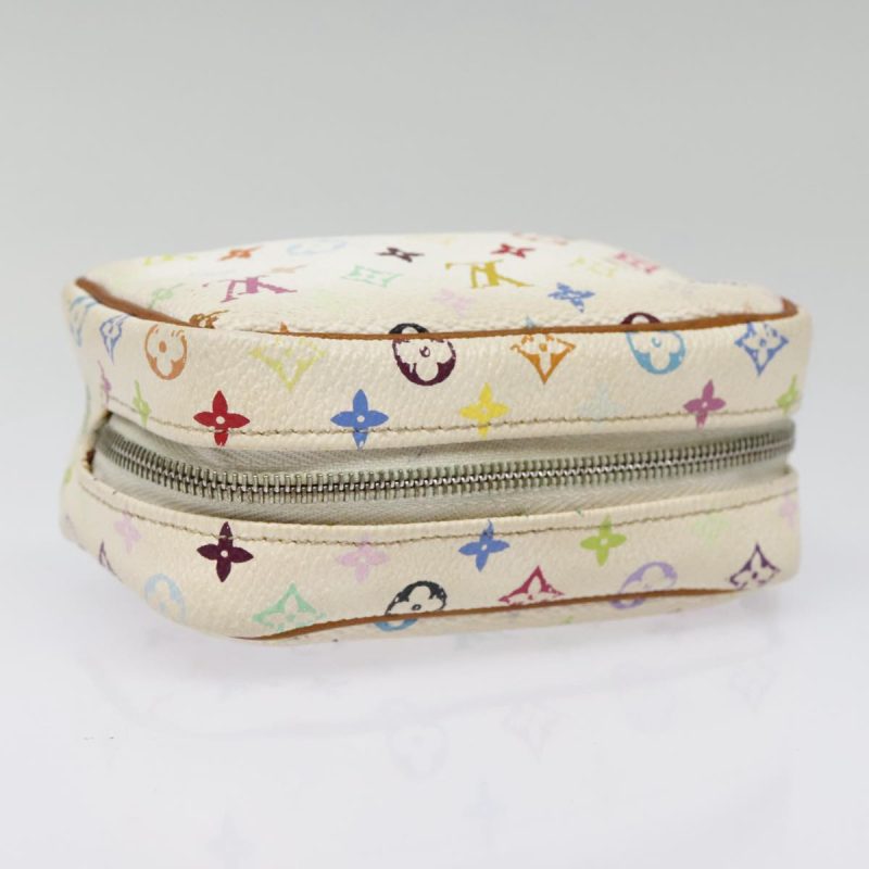 Louis Vuitton Monogram Multicolor Trousse Wapity Pouch White M58033 Auth 91572 - Image 5