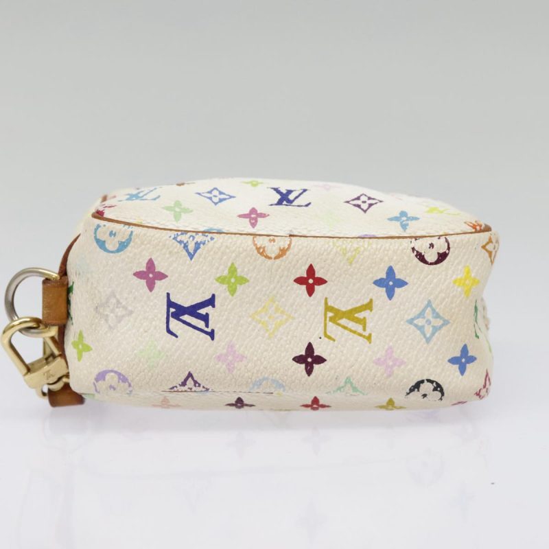 Louis Vuitton Monogram Multicolor Trousse Wapity Pouch White M58033 Auth 91572 - Image 6