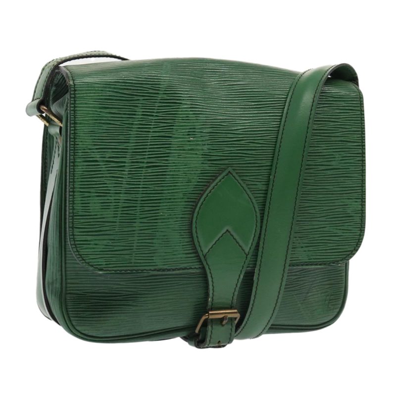 Louis Vuitton Epi Cartouchiere MM Shoulder Bag Green M52244  91579