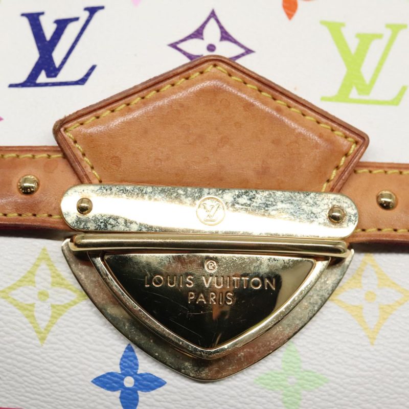 Louis Vuitton Monogram Multicolor Rita Hand Bag 2way White M40125  91592 - Image 8