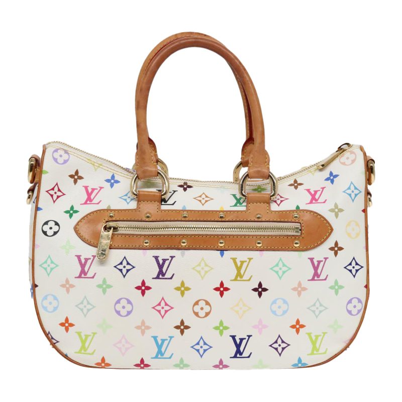 Louis Vuitton Monogram Multicolor Rita Hand Bag 2way White M40125  91592 - Image 2