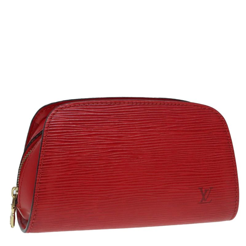 Louis Vuitton Epi Dauphine PM Pouch Castilian Red M48447  91656