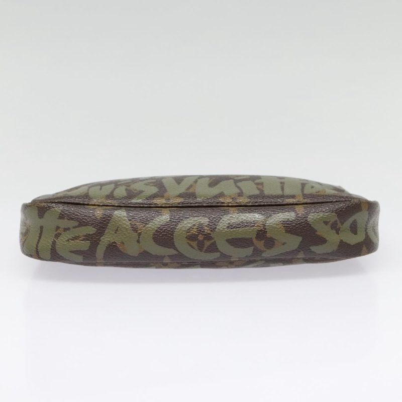 Louis Vuitton Monogram Graffiti Pochette Accessoires Khaki M92191 Auth 91688 - Image 5