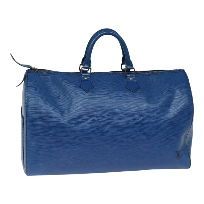 Louis Vuitton Epi Speedy 40 Hand Bag Toledo Blue M42985  91698