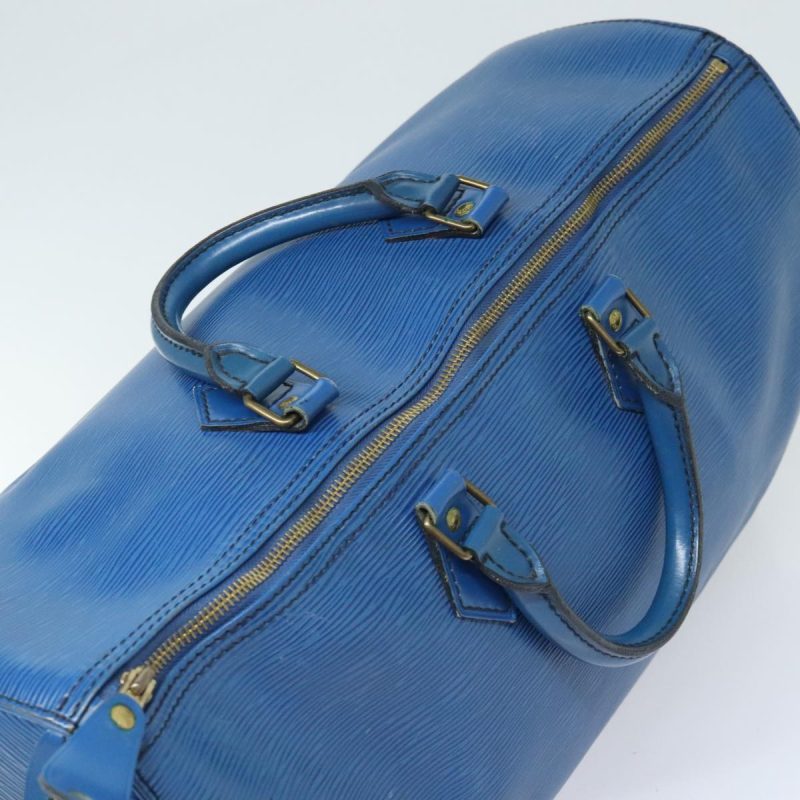Louis Vuitton Epi Speedy 40 Hand Bag Toledo Blue M42985  91698 - Image 6