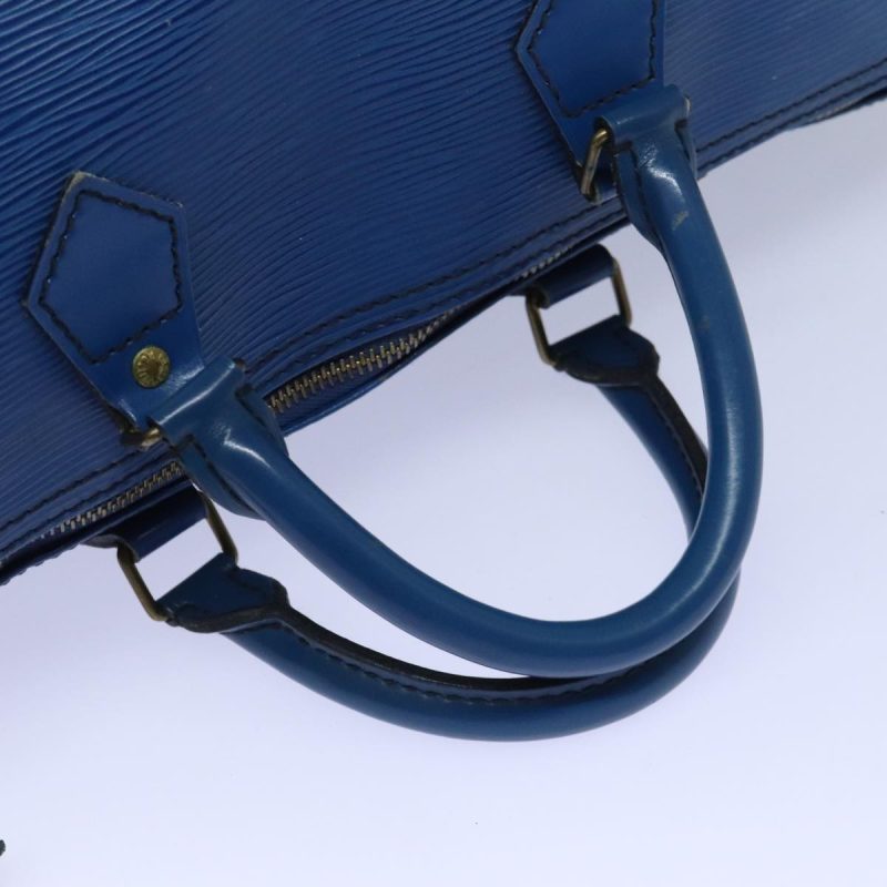 Louis Vuitton Epi Speedy 40 Hand Bag Toledo Blue M42985  91698 - Image 7