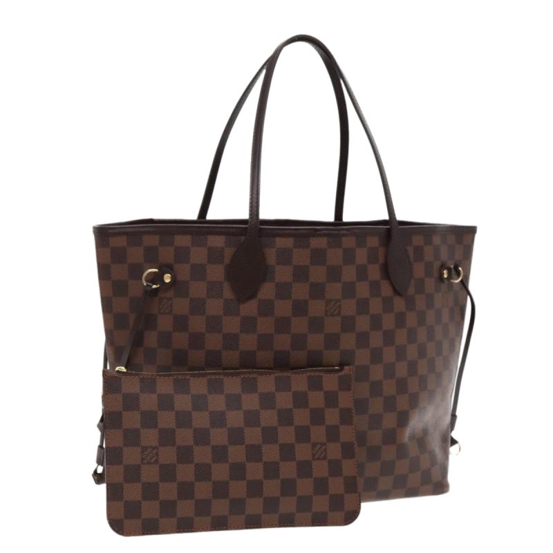 Louis Vuitton Damier Ebene Neverfull MM Tote Bag N51105  91747A