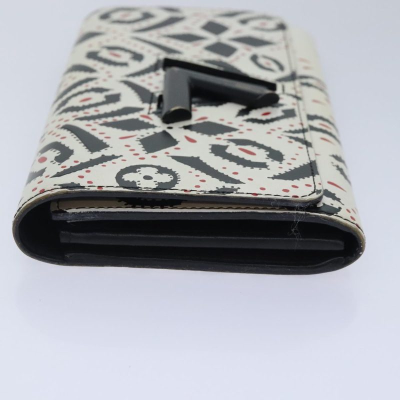 Louis Vuitton Grain Cowhide leather Portefeuille Twist Wallet M61495 Auth 91752 - Image 3
