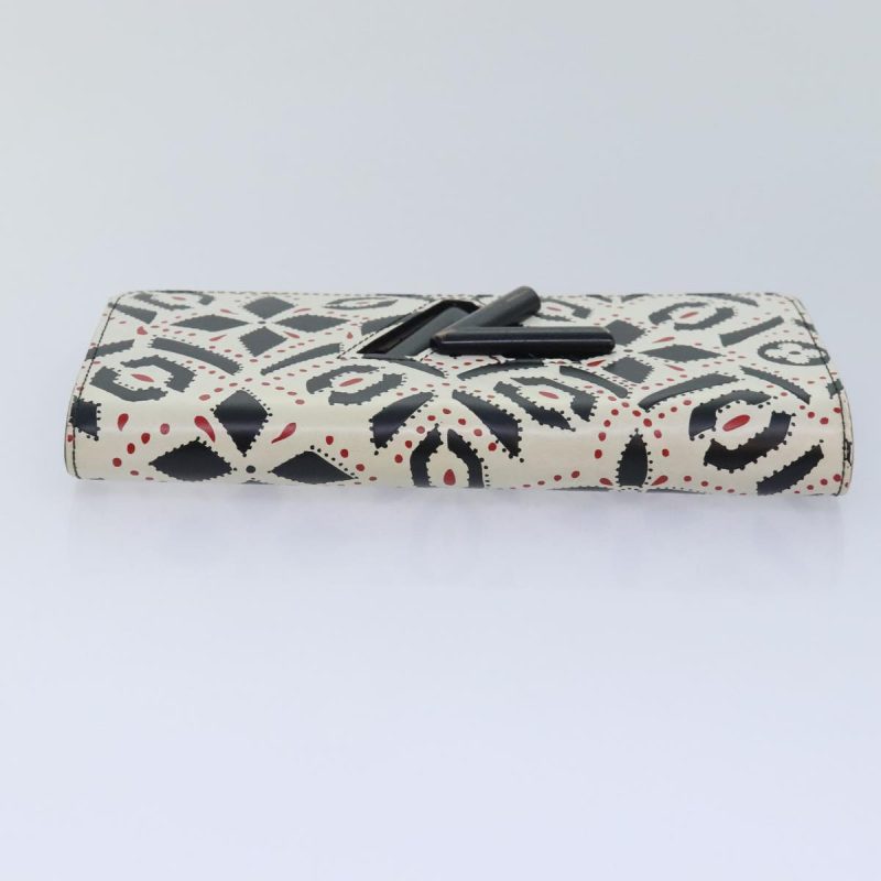 Louis Vuitton Grain Cowhide leather Portefeuille Twist Wallet M61495 Auth 91752 - Image 5