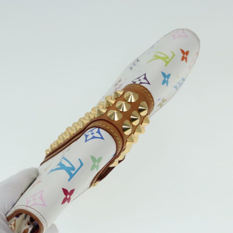 Louis Vuitton Monogram Multicolor Pochette Courtney Bag White M45639 Auth 91793 - Image 5
