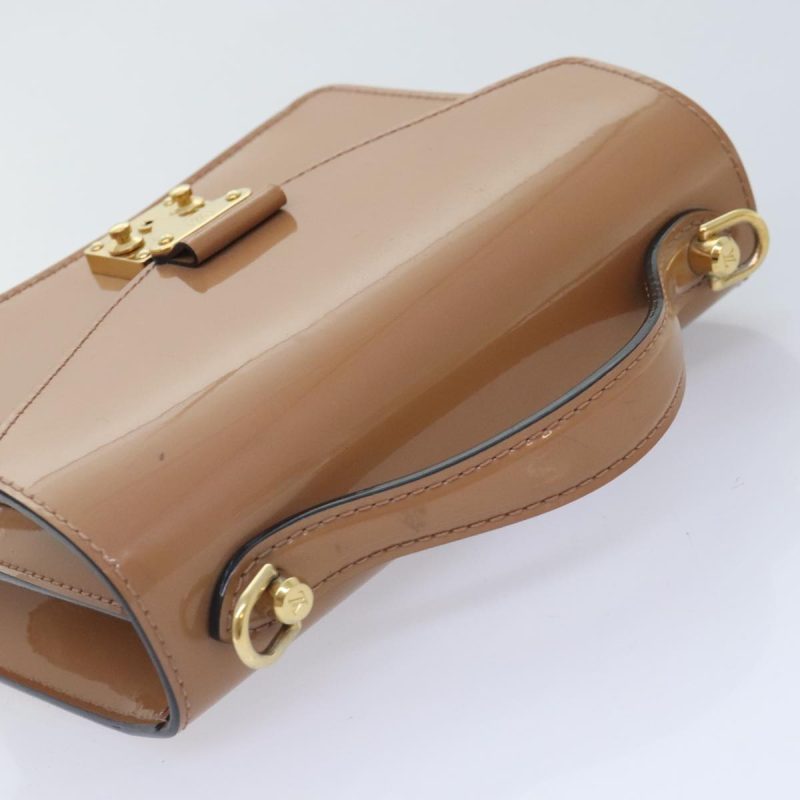 Louis Vuitton Vernis Monceau BB Hand Bag 2way Rose Velours M91580  91795 - Image 6