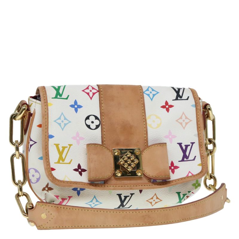 Louis Vuitton Monogram Multicolor Patty Shoulder Bag White M40305  91868