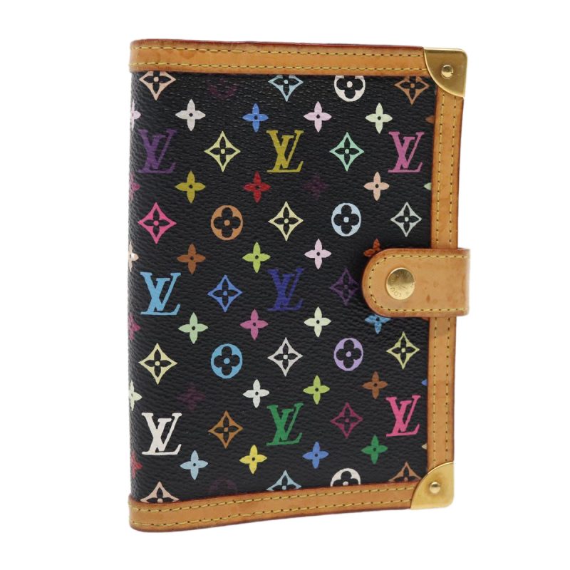 Louis Vuitton Multicolor Agenda PM Day Planner Cover Black R21076  92030