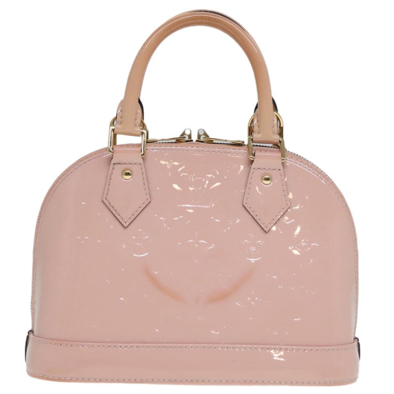 Louis Vuitton Vernis Alma BB Hand Bag 2way Pink Rose valerine M50415 Auth 92032 - Image 2