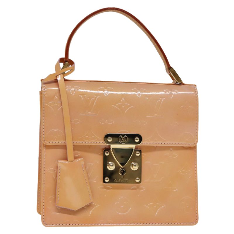 Louis Vuitton Vernis Spring Street Hand Bag Marshmallow Pink M91033 Auth 92033
