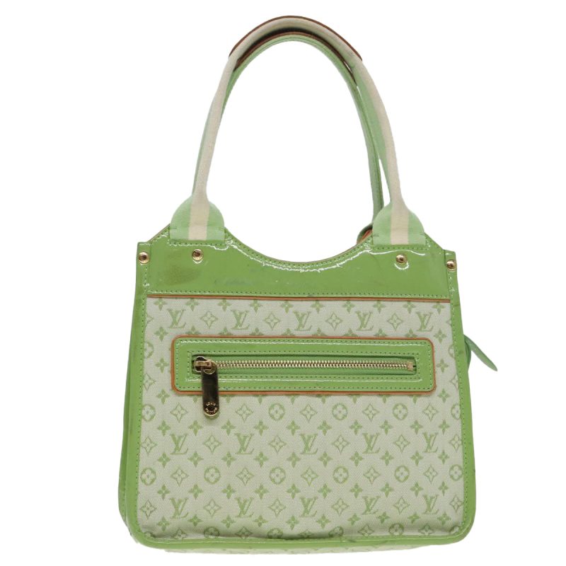 Louis Vuitton Monogram Mini Sac Catline Tote Bag Almond Green M92931 Auth 92044