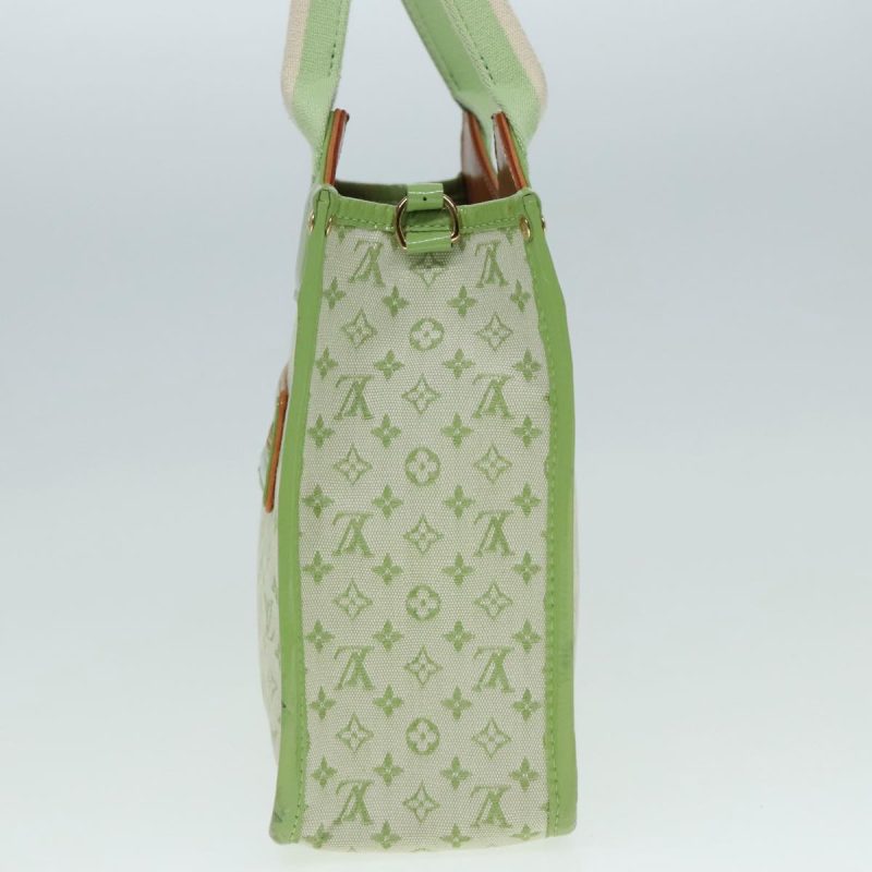 Louis Vuitton Monogram Mini Sac Catline Tote Bag Almond Green M92931 Auth 92044 - Image 3