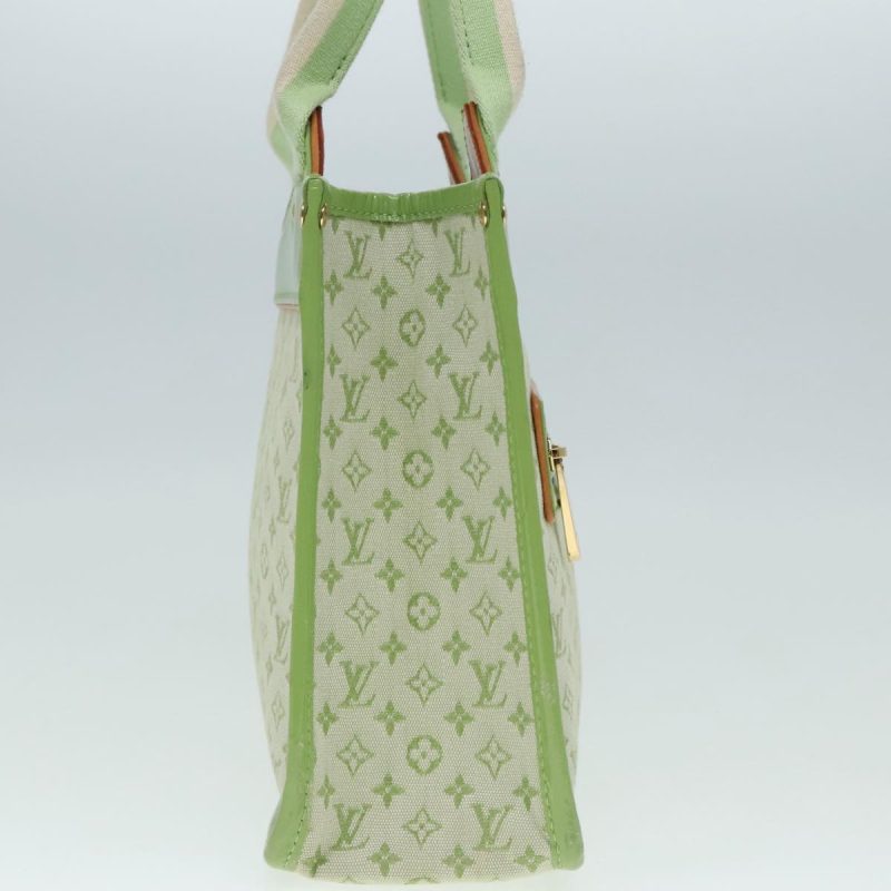 Louis Vuitton Monogram Mini Sac Catline Tote Bag Almond Green M92931 Auth 92044 - Image 4