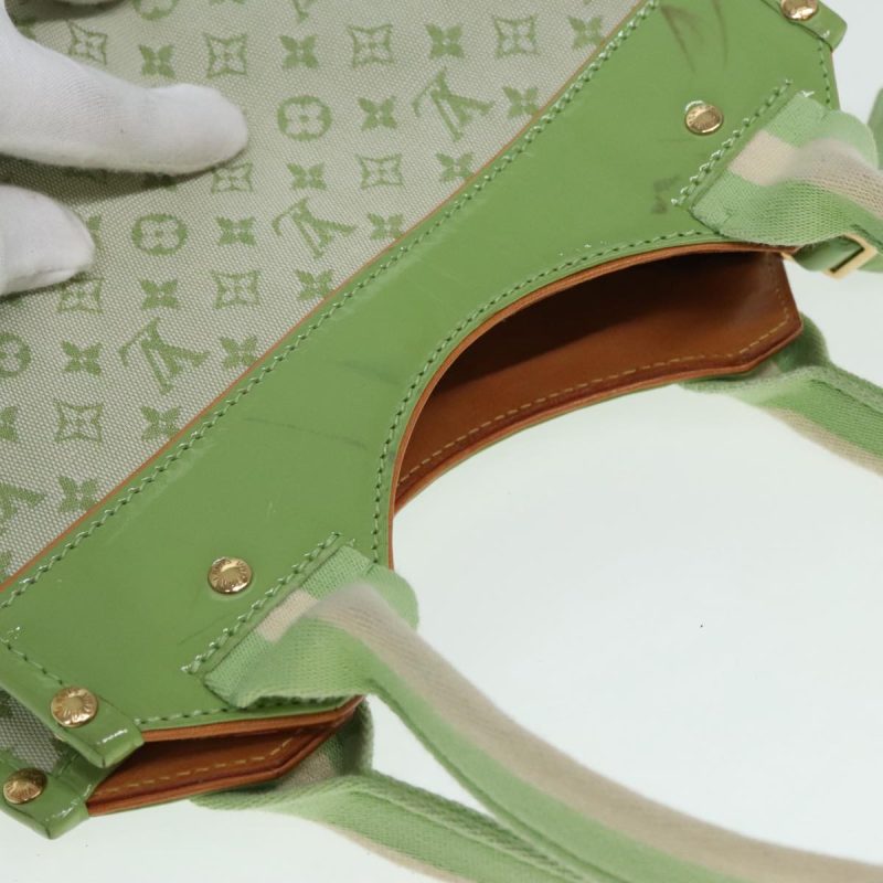 Louis Vuitton Monogram Mini Sac Catline Tote Bag Almond Green M92931 Auth 92044 - Image 6