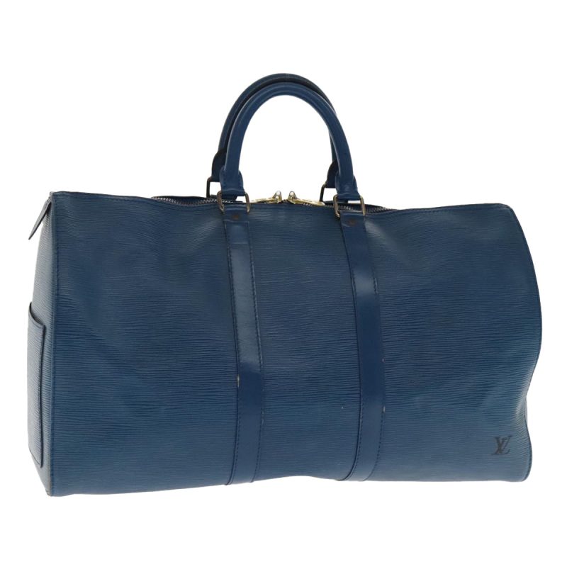 Louis Vuitton Epi Keepall 45 Boston Bag Blue M42975  92059