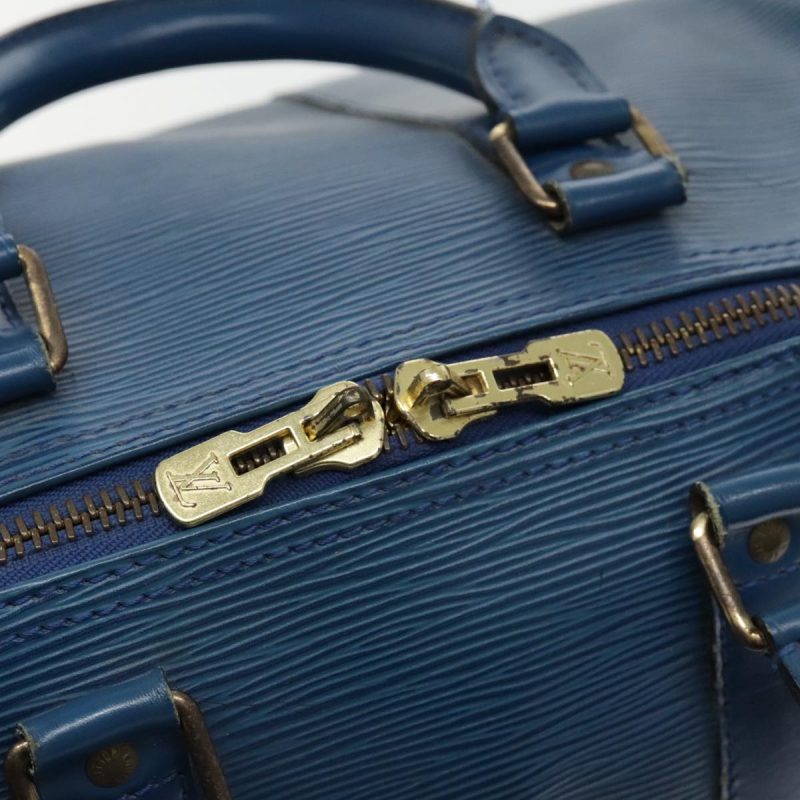 Louis Vuitton Epi Keepall 45 Boston Bag Blue M42975  92059 - Image 10