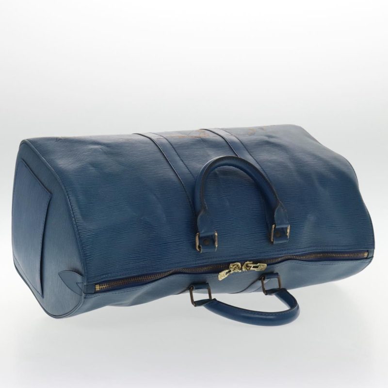 Louis Vuitton Epi Keepall 45 Boston Bag Blue M42975  92059 - Image 6