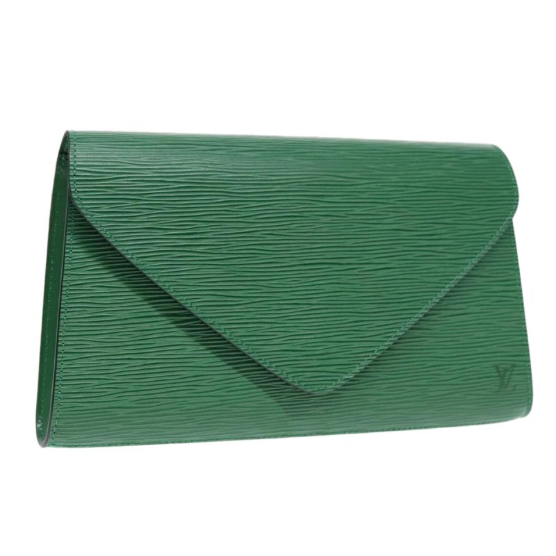 Louis Vuitton Epi Art Deco Clutch Bag Green M52634  92192