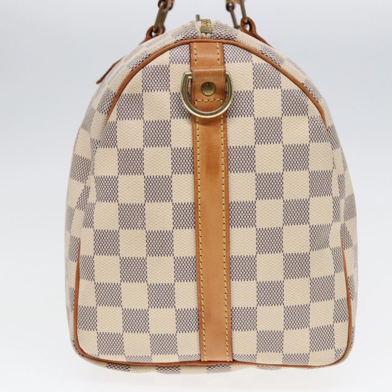 Louis Vuitton Damier Azur Speedy Bandouliere 30 Hand Bag 2way N41052 Auth 92234 - Image 4