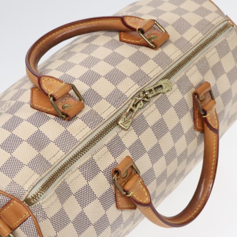 Louis Vuitton Damier Azur Speedy Bandouliere 30 Hand Bag 2way N41052 Auth 92234 - Image 6