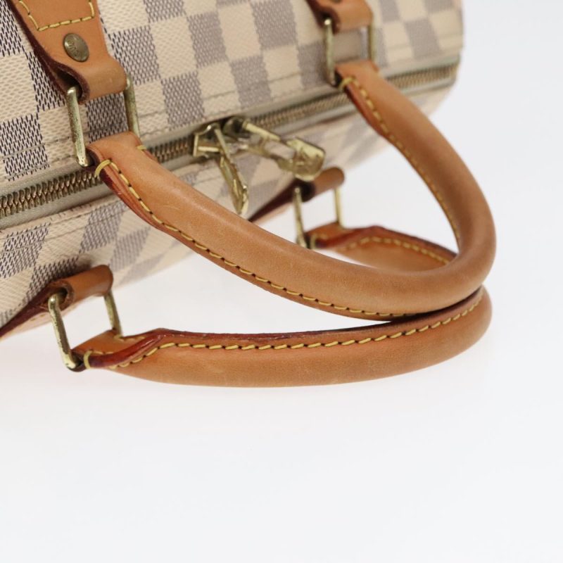 Louis Vuitton Damier Azur Speedy Bandouliere 30 Hand Bag 2way N41052 Auth 92235 - Image 7